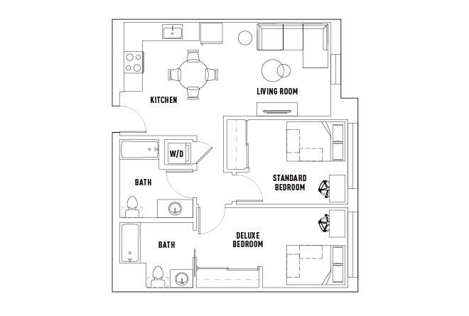 East_ 2 Bed - 2 Bath A