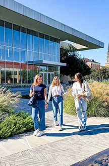 students walking to class