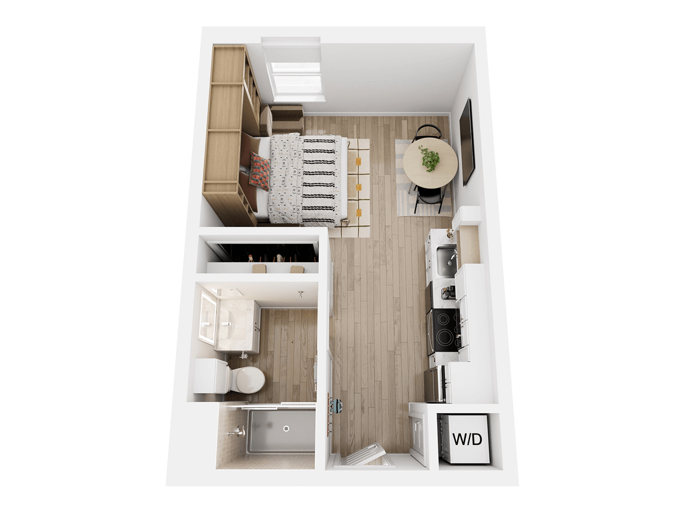 efficiency A east floor plan