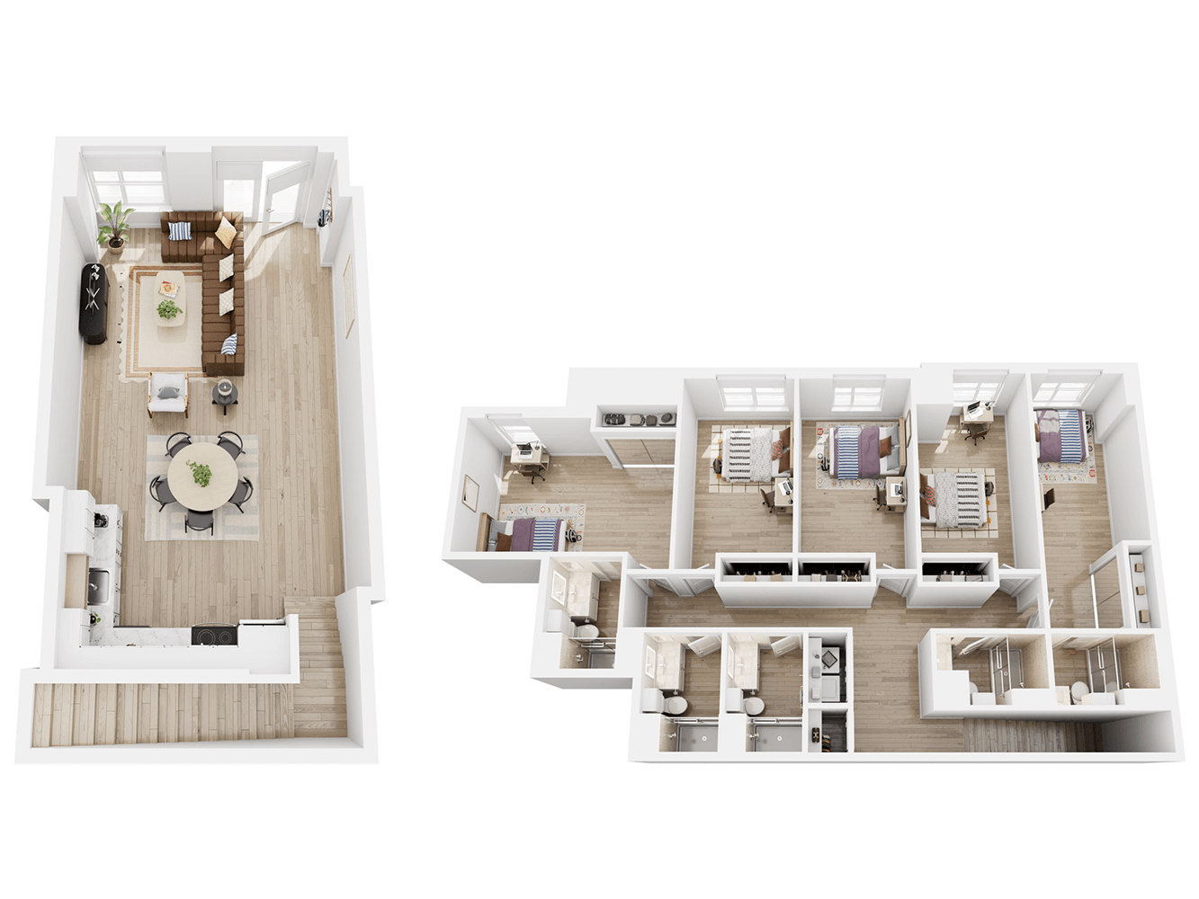 east 5bed 5bath townhome floor plan