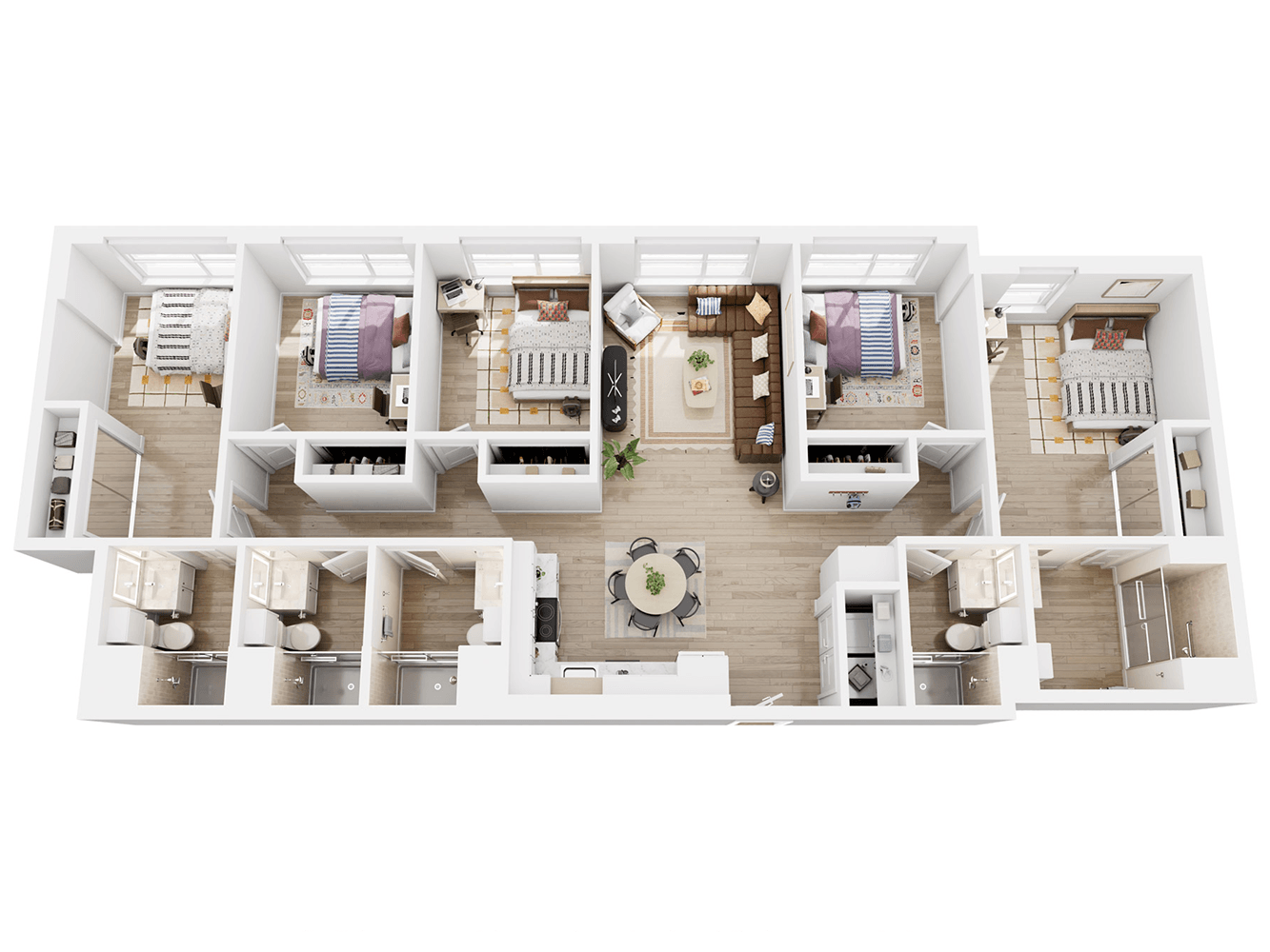 east 5bed 5bath a floor plan