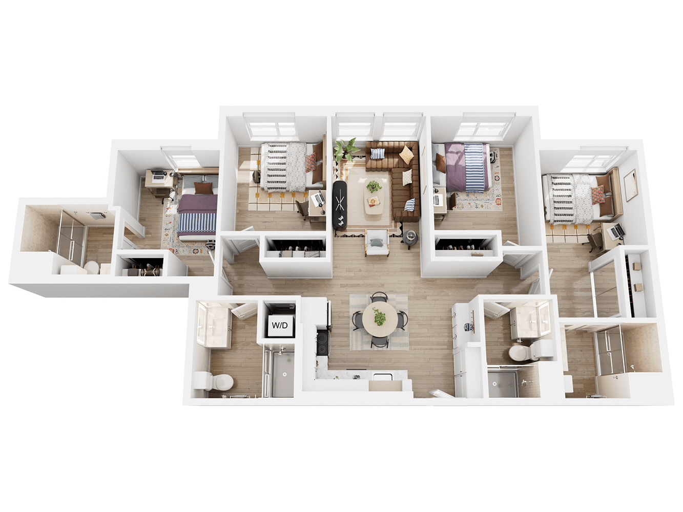 east 4bed 4bath a floor plan